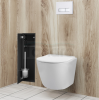 BALNEO Schowek na szczotkę WC Wall Box Brush L Black Glass lewy do wbudowania w ścianę ze stali nierdzewnej czarny